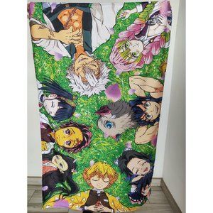 NEW Demon Slayer GROUP Grass lightweight bath or beach towel